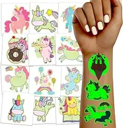 TatoYard Temporary Tattoos for Party Supplies for Kids, 50 Individually Wrapped Sheets, Luminous Tattoo Stickers for Party Decorations for Girls, Luminous Tattoos for Toys for Girls