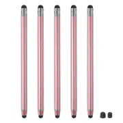 5pcs Stylus Pens for Touch Screens with 2 Extra Tips Pink