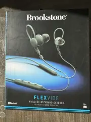 Brookstone Flexvibe Wireless Neckband Earbuds in Green Noise Reducing BSGTE152GY