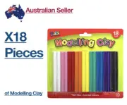 x18 Modelling Clay Red White Green Blue Yellow Play Colours Kids Tools New Dough