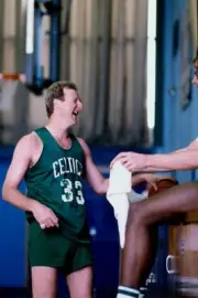Larry Bird Boston Celtics during practice circa 1986 at the Boston- Old Photo 4