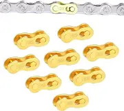 CENZICOM 8 Pairs Bicycle Missing Link, 6/7/8/9/10/11/12 Speed Bike Chain Connector Lock Set, MTB Road Bicycle Connector for Quick Master Link Joint Chain pin (9 Speed)
