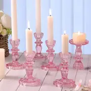 12pcs Taper Candle Holders, Candlestick Holders, Glass Candle Holder - Vintag...