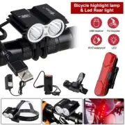 SolarStorm X2 80000LM 2X LED USB Waterproof Lamp Bicycle Headlight Torch