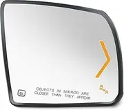 Passenger Side Mirror Replacement for 2011-2017 Tundra Tow Mirrors, 2011-2016 Toyota Sequoia, Right Side Door Mirror Glass Power Heated with Turn Signal and Blind Spot Detection(7-Pins Plug)