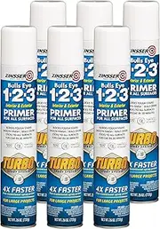 Zinsser Bulls Eye 1-2-3 Primer with Turbo Spray, White, 680 g (Pack of 6)