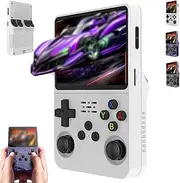 Pocketboy Game Console, Pocketboy - Portable Retro Game Console, Pocketboy R36s Retro Handheld Videogame Console, Portable Retro Game Console Built in 20000+ Games 10+ Emulator (White 128G)