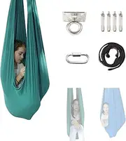 TOPARCHERY Indoor Therapy Swing w/More Special Needs, Cuddle Hammock Ideal for Autism, ADHD, Aspergers and Sensory Integration Snuggle Swing Hammocks (Green)