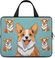 Laptop Case Sleeve Shockproof Computer Carrying Bag Corgi Cute Dog Notebook Case Cover Laptop Bag Water Resistant Computer Cases Tablet Briefcase for Travel Business 17 Inch