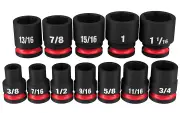 Milwaukee 49667010 - Impact Socket Set 1/2" Drive 12 Piece SAE 6-Point