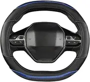 Car Steering Wheel Covers Car Steering Wheel Cover for Peugeot 3008 4008 5008 Carbon Fiber Two-Color Splicing Four Seasons Universal Steering Wheel Cover Steering Wheel Cover (Color : 15)