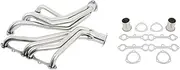daili store Exhaust Manifold Header Sliver Long Tube Mounting Accessories For 1966-1987 Compatible With Chevy Compatible With GMC SBC 265-350Ci Pickup Truck Compatible With Blazer