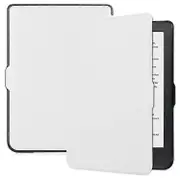 PU Leather Smart Magnetic Flip Ereader Case Compatible For Kobo Clara HD White