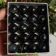 20pcs Wholesale Natural blue Tiger's eye Ball Quartz Crystal 15mm Sphere +box