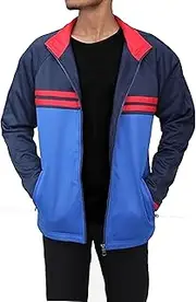 Rokees Mens Football Coach Track Blue Jacket | Football Track Blue Jacket