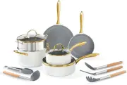 Ceramic Cookware Set,Healthy,Non Toxic,Pots and Pans Set Non Stick,14-Pcs Kitche