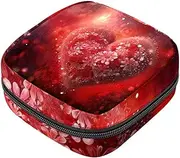 Sanitary Napkin Storage Bag,Period Bag,Pad Bag,Flower Valentines Day,Period Pouch