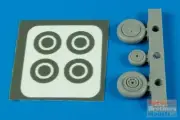 ARS7287 1:72 Aires P-39 Airacobra Wheels & Paint Mask (ACA kit)