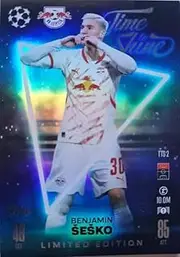 Match Attax 2024 2025 Benjamin Sesko Limited Edition Time to Shine Trading Card