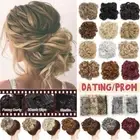 Curly Clips Extensions Messy Bun Hair Women Hair Piece Chignon Bun Ponytail Hair