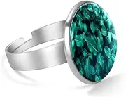 [FVQL] Adjustable Ring for Girls, Tropical Leaves pattern