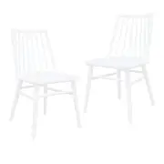 Riviera Solid Oak Dining Chair - Set of 2 (White)