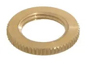 B&P Lamp 3/8F Large Knurled Brass Locknut