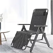 Zero Gravity Lounge Chair, Adjustable Steel Zero Gravity Lounge Chair, Large Size Padded Recliners w/Pillows, Portable Folding Lawn Recliner Support 350 lbs Lounge Chair (Color : Breathable Pad, Siz