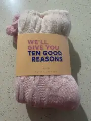 Peter Alexander Ladies Pink Cable Socks M/L