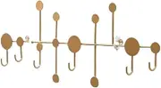 Coat Rack Wall Mount Creative Coat Rack Wall Mount Entryway Metal Hat Rack for Hanging Coat, Jacket, Clothes, Hat Wall Coat Hooks(Gold,Large)