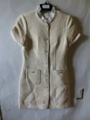 SANDRO PARIS TALY TWEED COAT DRESS IN LIGHT TAN WMNS SIZE 36 SFPRO01249