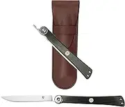 Shun Higo-No Kami Personal Steak/Gentleman’s Knife, Model DM5900; Lightweight, Thin 3.5-in. Blade, Beautifully Handcrafted Folding Knife Carried as Tasteful Pocketknife or Personal Steak Knife,Silver