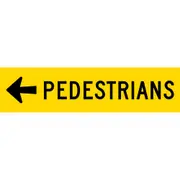 Pedestrians Corflute Sign - Left