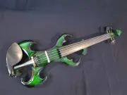 Only design model Crazy -4Top art Green color 5 strings electric violin 4/4