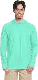 [Caihoyu] Men's Sun Protection Hoodie Long Sleeve Sun Shirt UPF 50+ Quick-Dry Rashguard For Men Sun Resistant Shirts