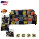 Bragg Printed Stretch Sofa Cover for 2 Seater & Loveseat with 2 Free Pillowcases