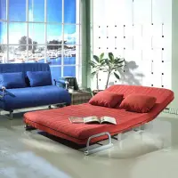 在飛比找PChome24h購物優惠-《慵懶居家》鋪棉多功能雙人沙發床