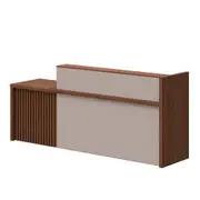 Modern Furniture KNOX 240cm Reception Desk Left Panel - Walnut