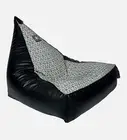 Bean Bag Sofa Chair Pyramid Cover Only Cotton and Leather 3XL Home Decor
