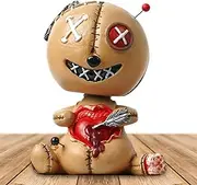 Voodoo Doll Bobble Head - Resin Shaking Ornament, Creative Shaking Head Toy, Car Dashboard Decoration | Wobble Figure Handmade Design, Funny Dancing Doll Unique Style for Car, Office, Desk