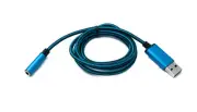 SYSTEM-S USB Cable 1 M 3,5mm Jack Socket To 2.0 Type a Plug Braided Blue