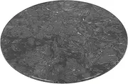 Argon Tableware Marble Chopping Board - 30cm - Black - Round Cutting Board Solid Worktop Protector Mat Serving Platter for Slicing Vegetables, Cutting Meat, Meal Preparation