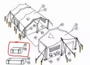 New Modular General Purpose Tent System Bag 8340-01-477-9561
