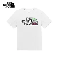 在飛比找蝦皮商城優惠-The North Face北面男款白色LOGO山峰寬鬆純棉
