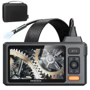 DEPSTECH 5"IPS Screen Borescope,1080P Dual Lens Endoscope with Split Screen,7.9M