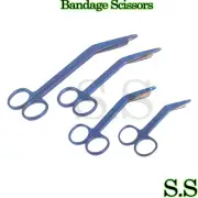 4 Lister Bandage Scissors 3.5" 4.5" 5.5" 7.25" Blue Color Surgical Instruments