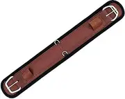 Jeereal Wool Blend Felt Lined Western Equine Cinchwith Stainless Steel Roller Buckle - Genuine Leather and High-Strength Webbing Stitched