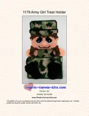 Army Girl Treat Holder- Plastic Canvas Pattern or Kit