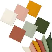 Whaline 120 Sheet Modern Boho Cocktail Napkin 6 Colors Paper Napkins 2 Ply Sage Green Pink Orange Brown Disposable Dinner Napkins for Celebration Gathering Table Decorations