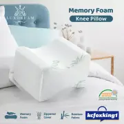 Memory Foam Knee Pillow Bed Foot Rest Sleep Cushion Leg Ankle Support w/ Cover
